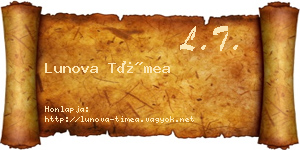 Lunova Tímea névjegykártya